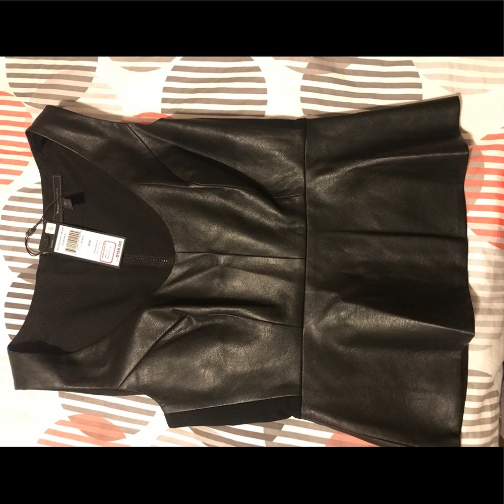 BCBG maxazria gorgeous leather top